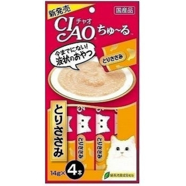 CIAO chura-you take the chicken  (14 g x 4 pieces) 雞肉醬 (14gX 4塊) X6